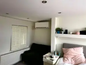 Wall‑mounted air conditioning unit installed in Richmond bedroom