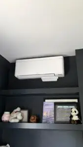 Wall‑mounted air conditioning unit installed in twickenham bedroom